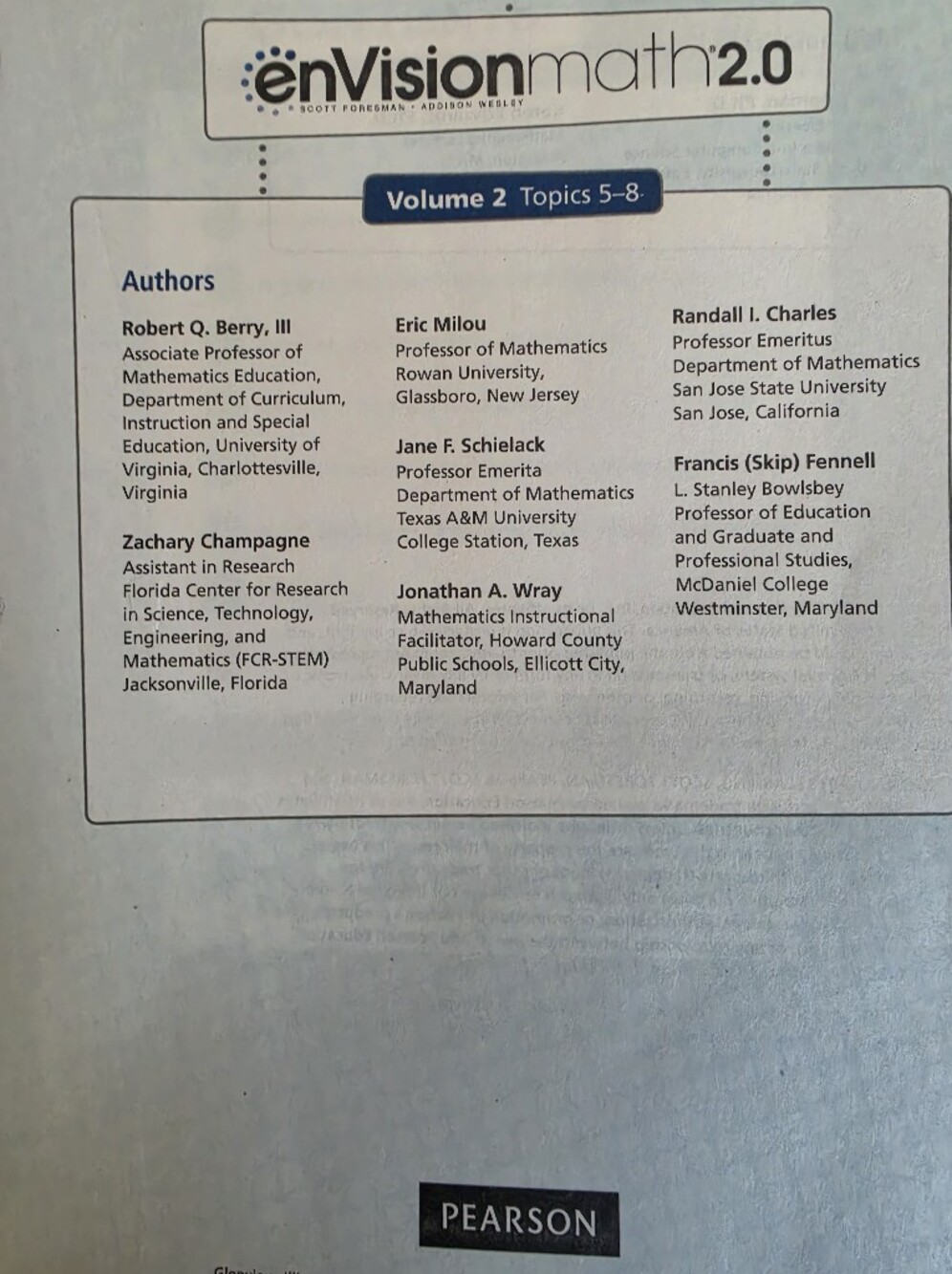 Envision Math 2.0 Volume 2 Textbook - Picture 2 of 4